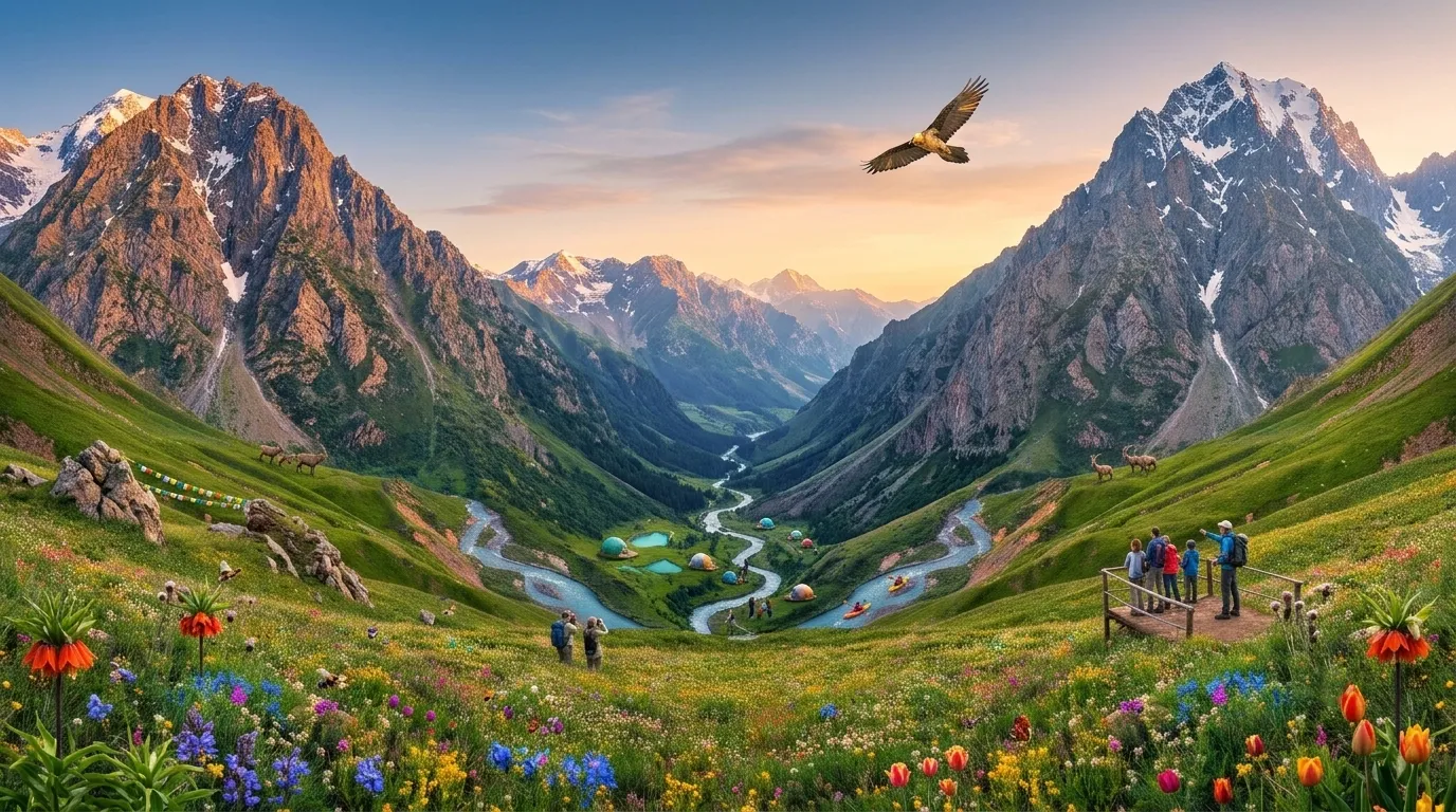 Scenic mountain landscape