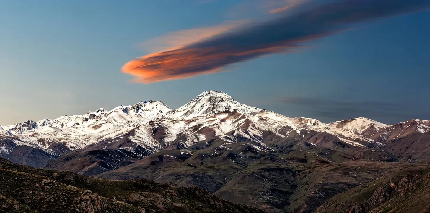 نمای شکوهمند قله سبلان